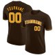 Men's Custom Brown Gold-White Performance T-Shirt