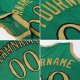 Men's Custom Kelly Green Old Gold-White Authentic Throwback Basketball Jersey