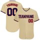 Men's Custom Gold Navy-Red Authentic Baseball Jersey