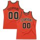 Men's Custom Orange Black-Old Gold Authentic Throwback Basketball Jersey