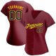 Men's Custom Crimson Navy-Gold Authentic Baseball Jersey