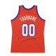 Men's Custom Orange White-Purple Authentic Throwback Basketball Jersey