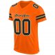 Men's Custom Orange Black-Old Gold Mesh Authentic Football Jersey