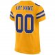 Men's Custom Gold Royal-White Mesh Authentic Football Jersey