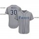 Men's Custom Gray Navy-Powder Blue Baseball Jersey