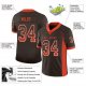 Men's Custom Brown Orange-White Mesh Drift Fashion Football Jersey