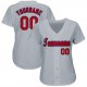 Men's Custom Gray Red-Navy Baseball Jersey