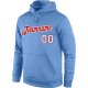 Men's Custom Stitched Light Blue White-Red Sports Pullover Sweatshirt Hoodie