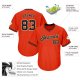 Men's Custom Orange Black-Old Gold Authentic Throwback Rib-Knit Baseball Jersey Shirt