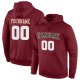 Men's Custom Stitched Burgundy White-Cream Sports Pullover Sweatshirt Hoodie