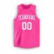 Men's Custom Pink White Round Neck Basketball Jersey