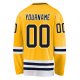 Men's Custom Gold Navy-White Hockey Jersey