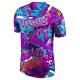 Men's Custom Graffiti Pattern Purple-White 3D Performance T-Shirt