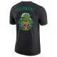 Men's Custom Black Kelly Green-Gold Skull Pineapple Head Performance T-Shirt