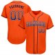 Men's Custom Orange Navy-White Authentic Drift Fashion Baseball Jersey