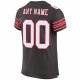 Men's Custom Pewter White-Red Mesh Authentic Football Jersey