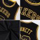 Men's Custom Black Old Gold-White Authentic Throwback Basketball Jersey