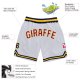 Men's Custom White Maroon-Gold Authentic Throwback Basketball Shorts