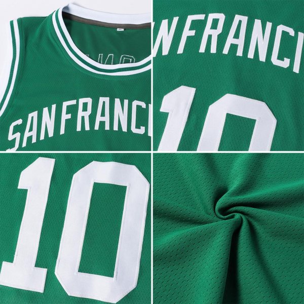 Men's Custom Kelly Green Royal-White Authentic Throwback Basketball Jersey