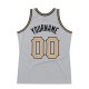 Men's Custom Silver Gray Old Gold-Black Authentic Throwback Basketball Jersey