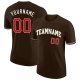 Men's Custom Brown Red-Cream Performance T-Shirt