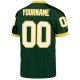 Men's Custom Green White-Gold Mesh Authentic Throwback Football Jersey