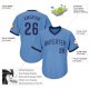 Men's Custom Light Blue Navy Authentic Throwback Rib-Knit Baseball Jersey Shirt