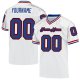 Men's Custom White Royal-Red Mesh Authentic Throwback Football Jersey