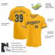 Men's Custom Gold Royal-White Authentic Baseball Jersey