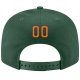 Custom Green Orange-White Stitched Adjustable Snapback Hat