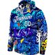 Men's Custom Stitched Graffiti Pattern White-Royal 3D Sports Pullover Sweatshirt Hoodie