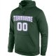 Men's Custom Stitched Green White-Purple Sports Pullover Sweatshirt Hoodie