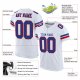 Men's Custom White Royal-Red Mesh Authentic Football Jersey