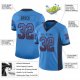 Men's Custom Powder Blue Navy-Red Mesh Drift Fashion Football Jersey