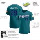 Men's Custom Aqua Purple-White Authentic Baseball Jersey