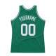 Men's Custom Kelly Green White Authentic Throwback Basketball Jersey