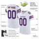 Men's Custom White Purple-Gold Mesh Authentic Football Jersey