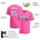 Men's Custom Pink White-Navy Authentic Baseball Jersey