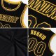 Men's Custom Black Kelly Green-Old Gold Authentic Throwback Basketball Jersey