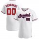 Men's Custom White Red-Navy Authentic Baseball Jersey