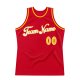 Men's Custom Red Gold-White Authentic Throwback Basketball Jersey