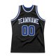 Men's Custom Black Royal-White Authentic Throwback Basketball Jersey