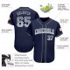 Men's Custom Navy Silver-White Authentic Drift Fashion Baseball Jersey