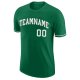 Men's Custom Kelly Green White-Gray Performance T-Shirt