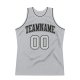 Men's Custom Silver Gray Silver Gray-Black Authentic Throwback Basketball Jersey