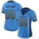 Men's Custom Powder Blue Navy-Gold Mesh Drift Fashion Football Jersey