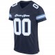 Men's Custom Navy White-Light Blue Mesh Authentic Football Jersey