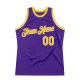 Men's Custom Purple Gold-White Authentic Throwback Basketball Jersey