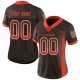 Men's Custom Brown Orange-White Mesh Drift Fashion Football Jersey