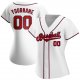 Men's Custom White Red-Navy Authentic Baseball Jersey